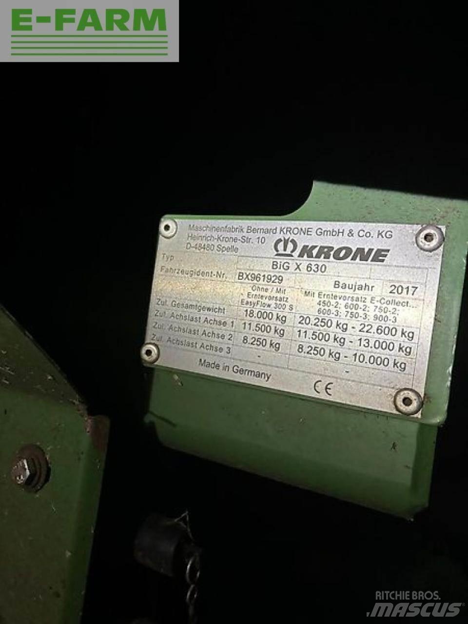 Krone big x 630 Självgående fälthackar
