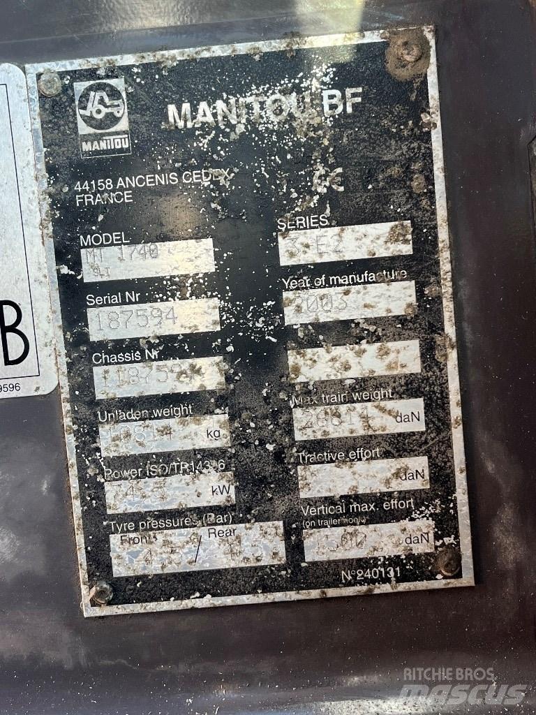 Manitou 1740 Teleskoplastare