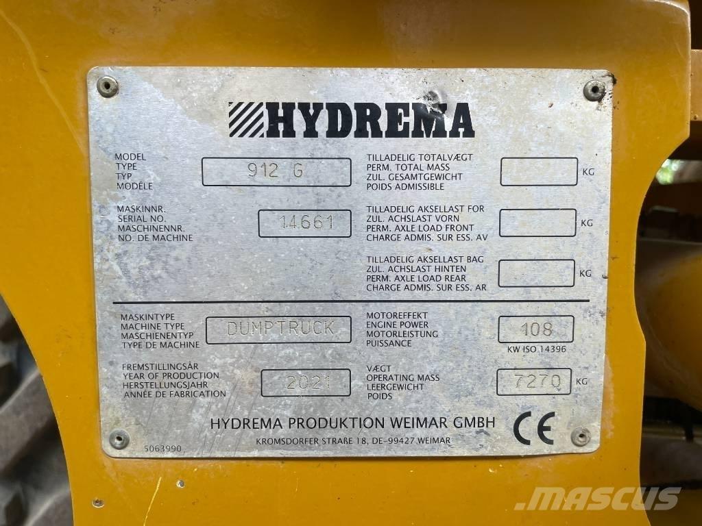 Hydrema 912 G Midjestyrd dumper