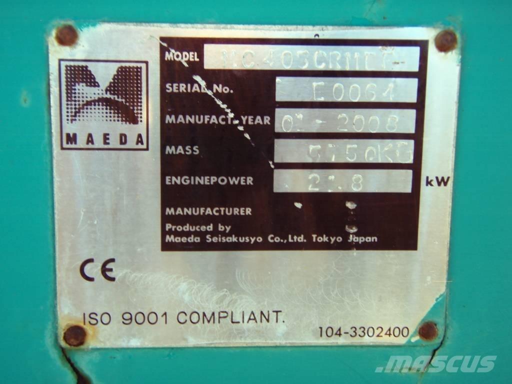 Maeda MC 405 CRME Bangående Kranar