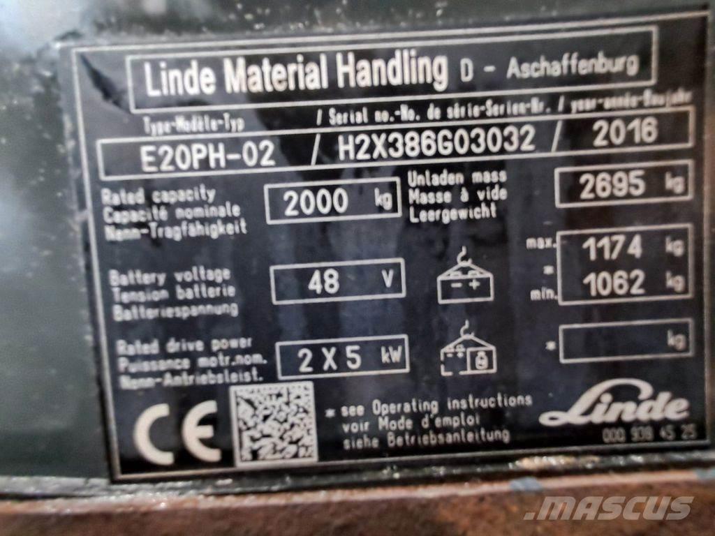 Linde E20PH-02 Elmotviktstruckar