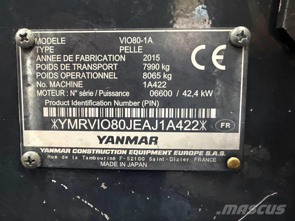 Yanmar Vio 80-1A Midigrävmaskiner 7t - 12t