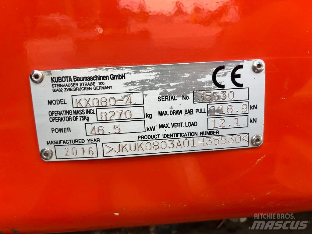 Kubota KX 080-4 Midigrävmaskiner 7t - 12t