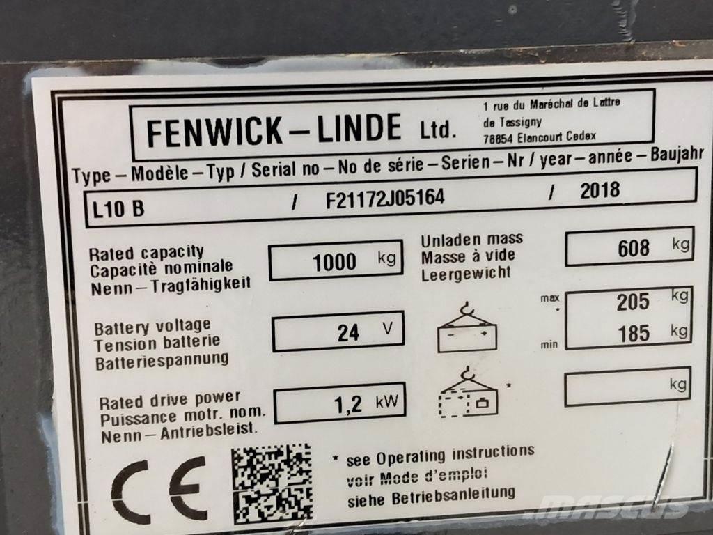 Linde L10B Staplare-led