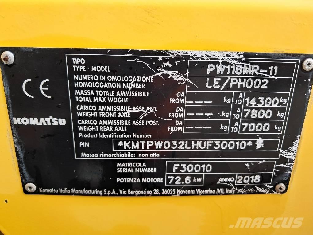 Komatsu PW118MR-11 Hjulgrävare