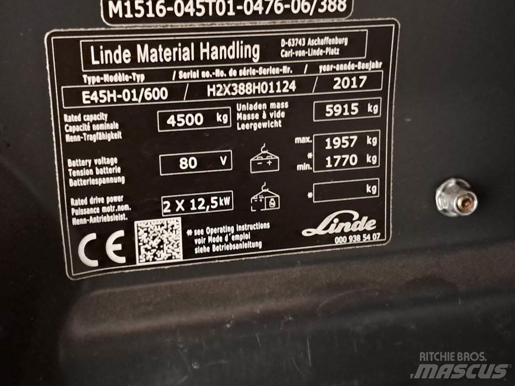 Linde E45H-01/600 Elmotviktstruckar