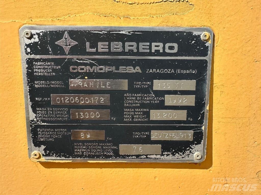Lebrero 135 TT Envalsvältar