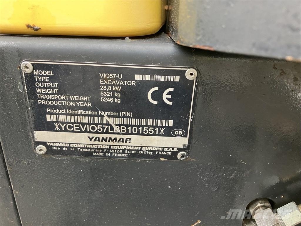Yanmar Vio 57 U Minigrävare < 7t