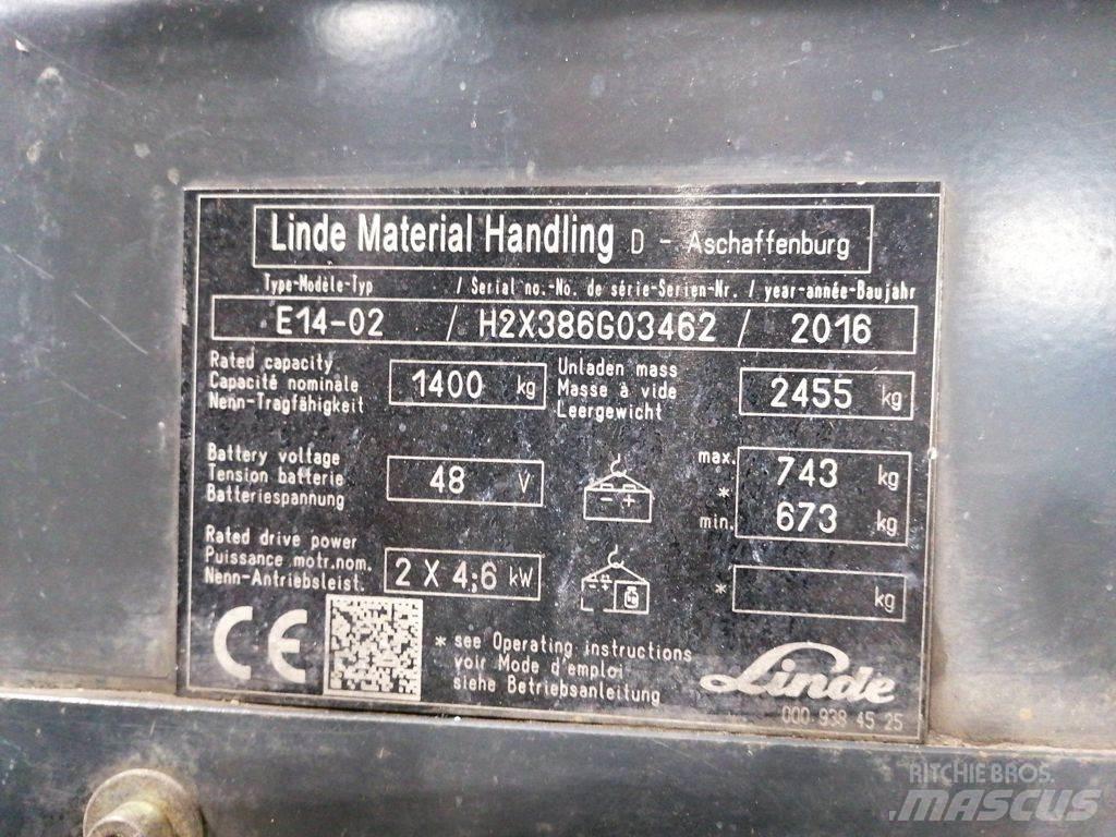 Linde E14-02 Elmotviktstruckar