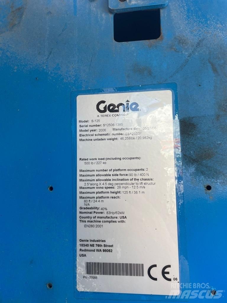 Genie S 125 Bomliftar