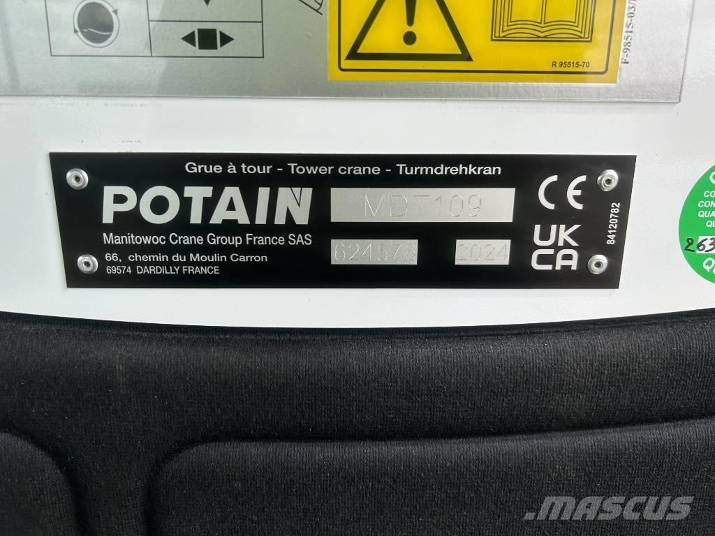 Potain MDT109 Byggkranar