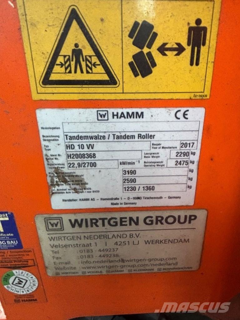Hamm HD 10 Schaktvagnar