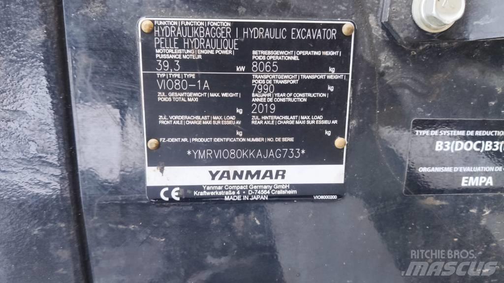 Yanmar Vio 80-1A Midigrävmaskiner 7t - 12t