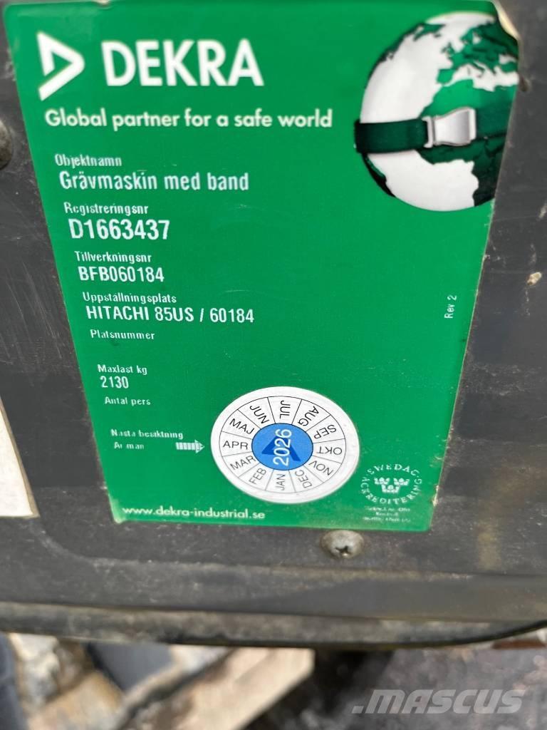 Hitachi ZX 85 US-3 Midigrävmaskiner 7t - 12t