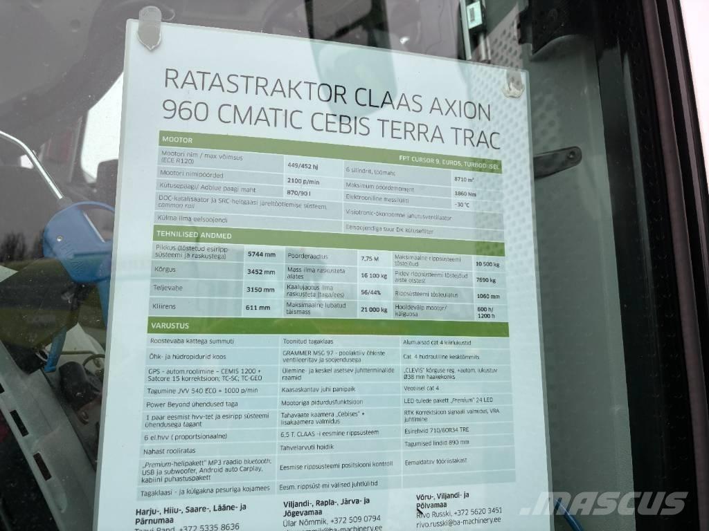 CLAAS Axion 960TT Traktorer