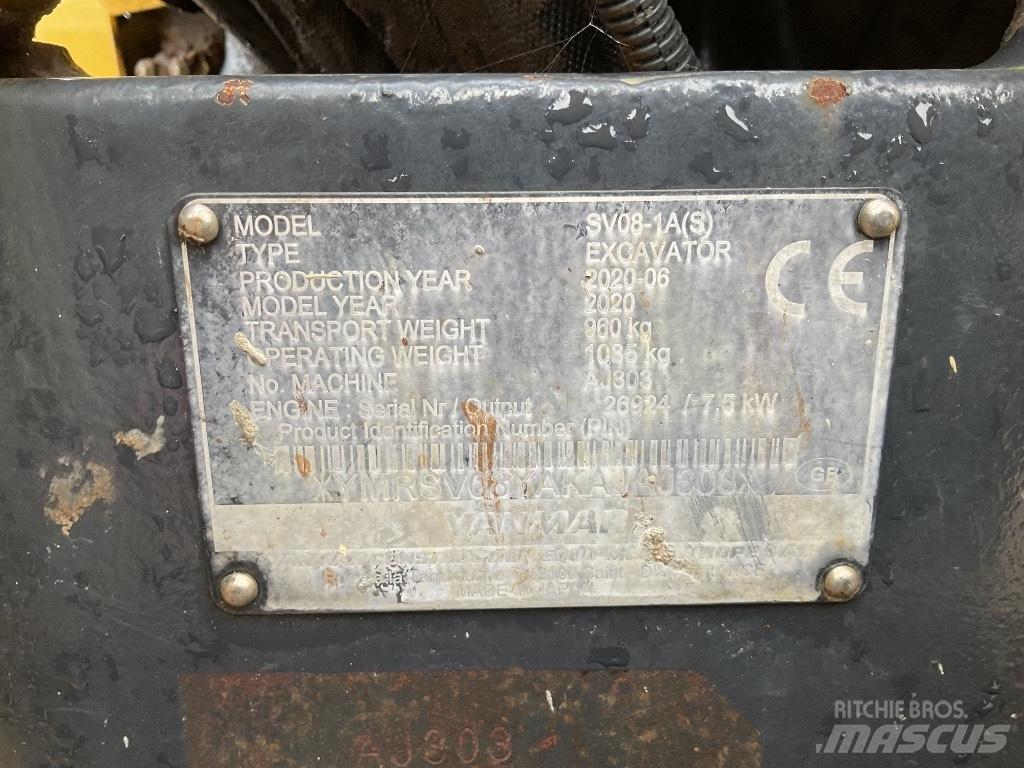 Yanmar SV08 Minigrävare < 7t