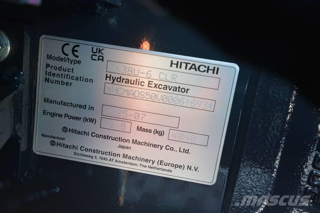 Hitachi ZX 38 U-6 Minigrävare < 7t