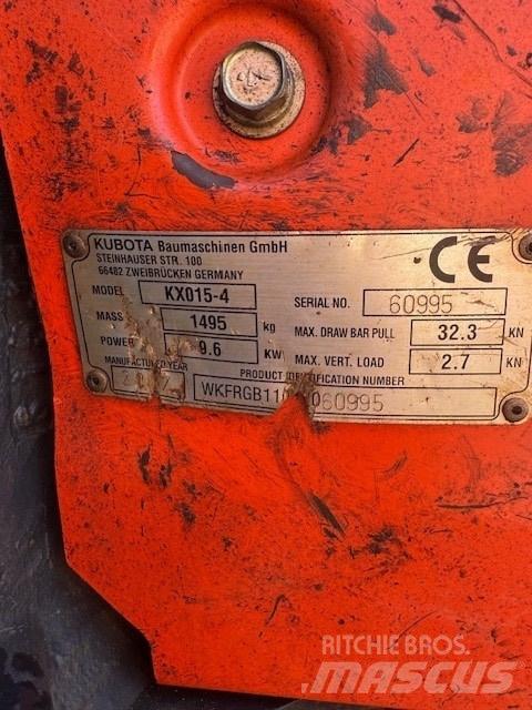 Kubota KX 015-4 Minigrävare < 7t
