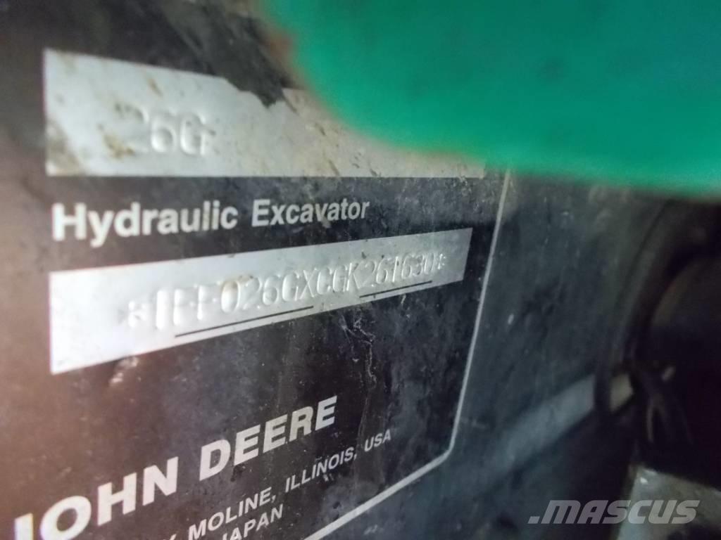 John Deere 26G Minigrävare < 7t