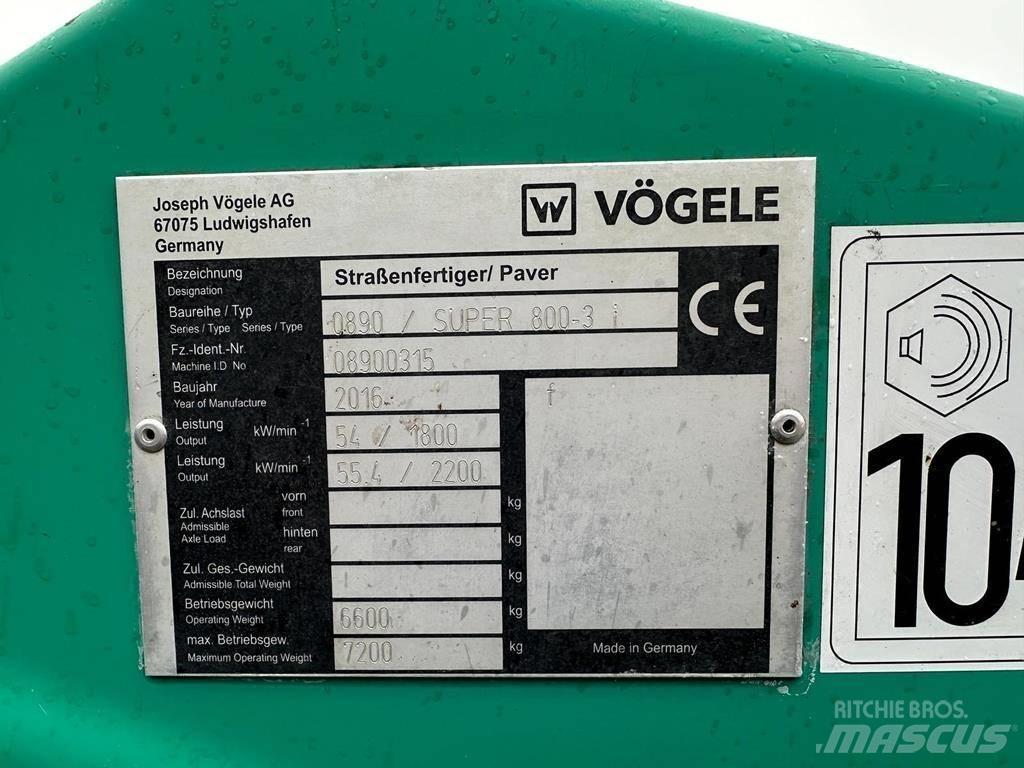 Vögele Super 800 -3i Asfaltsläggningsmaskiner