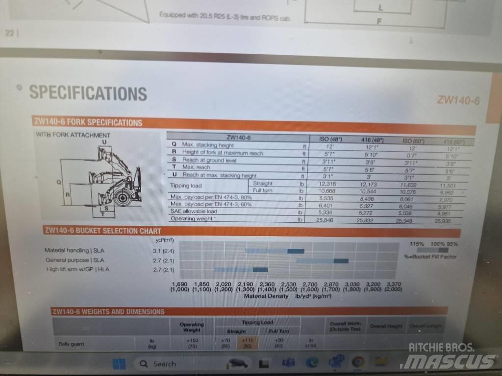 Hitachi ZW 150-6 Hjullastare