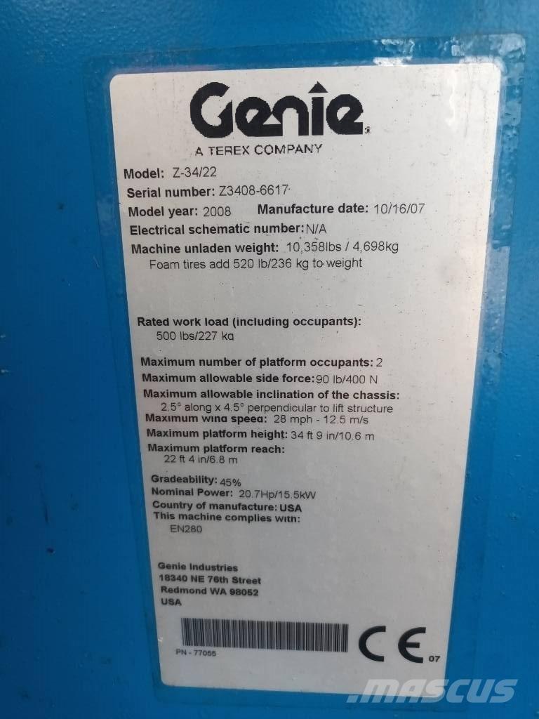 Genie Z 34/22 Bomliftar