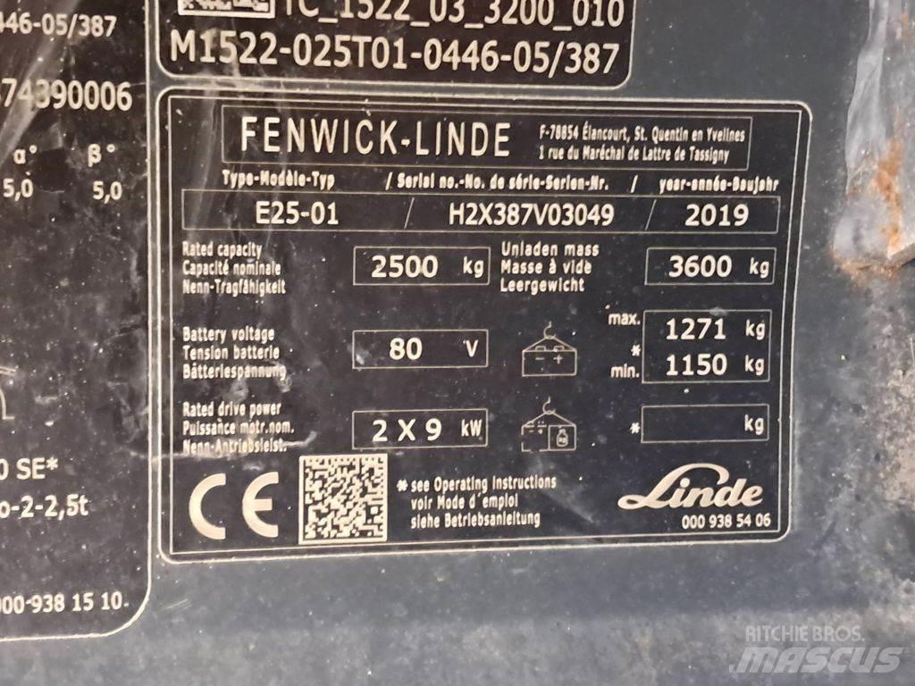 Linde E25-01 Elmotviktstruckar