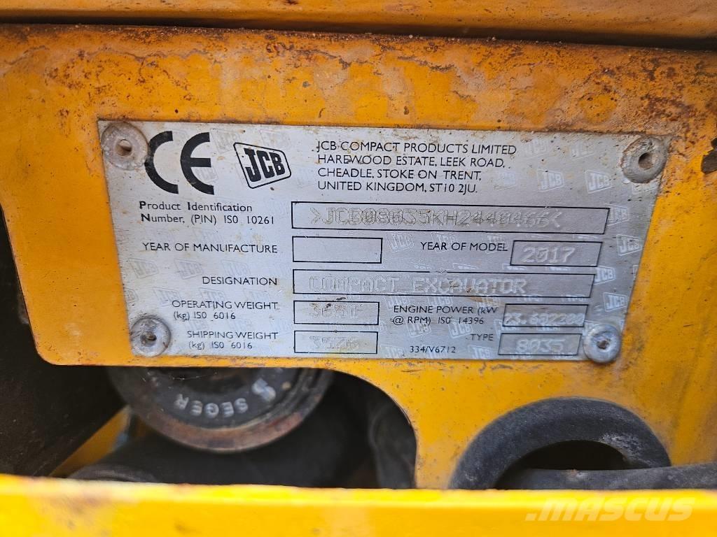 JCB 8035 ZTS + QH Minigrävare < 7t