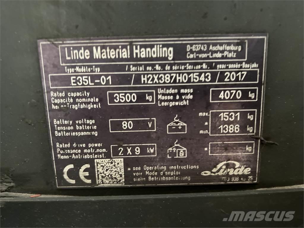 Linde E35L-01 Elmotviktstruckar