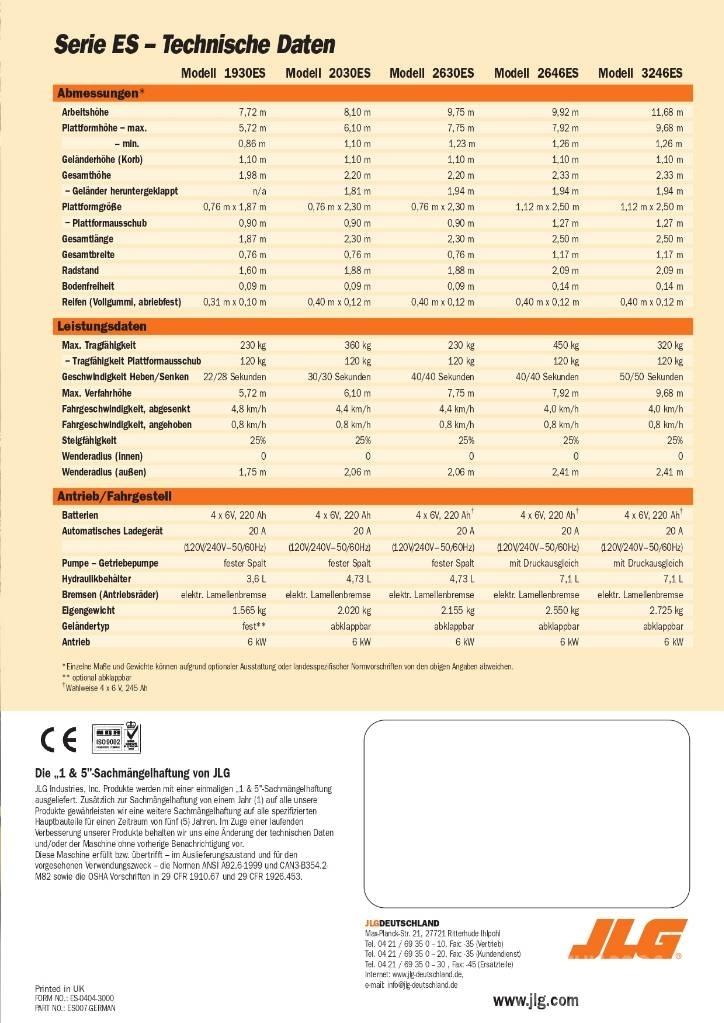 JLG 2030 ES Saxliftar