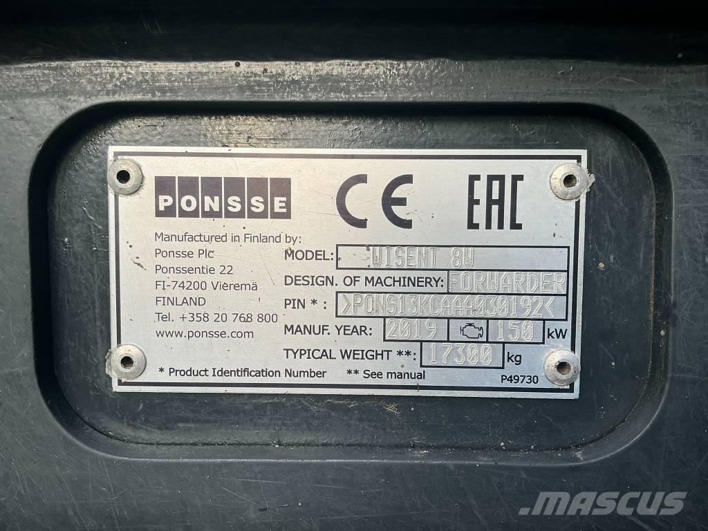 Ponsse Wisent 8W Skotare