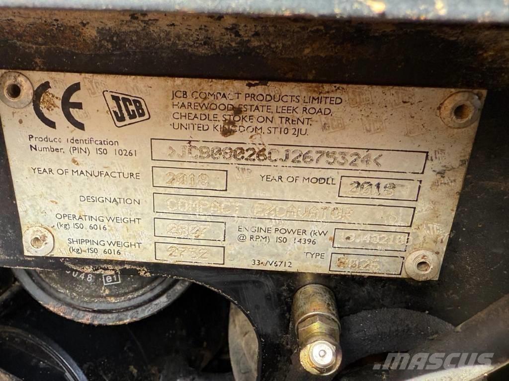 JCB 8026 CTS Minigrävare < 7t