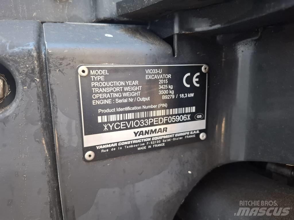 Yanmar Vio 33 U Minigrävare < 7t