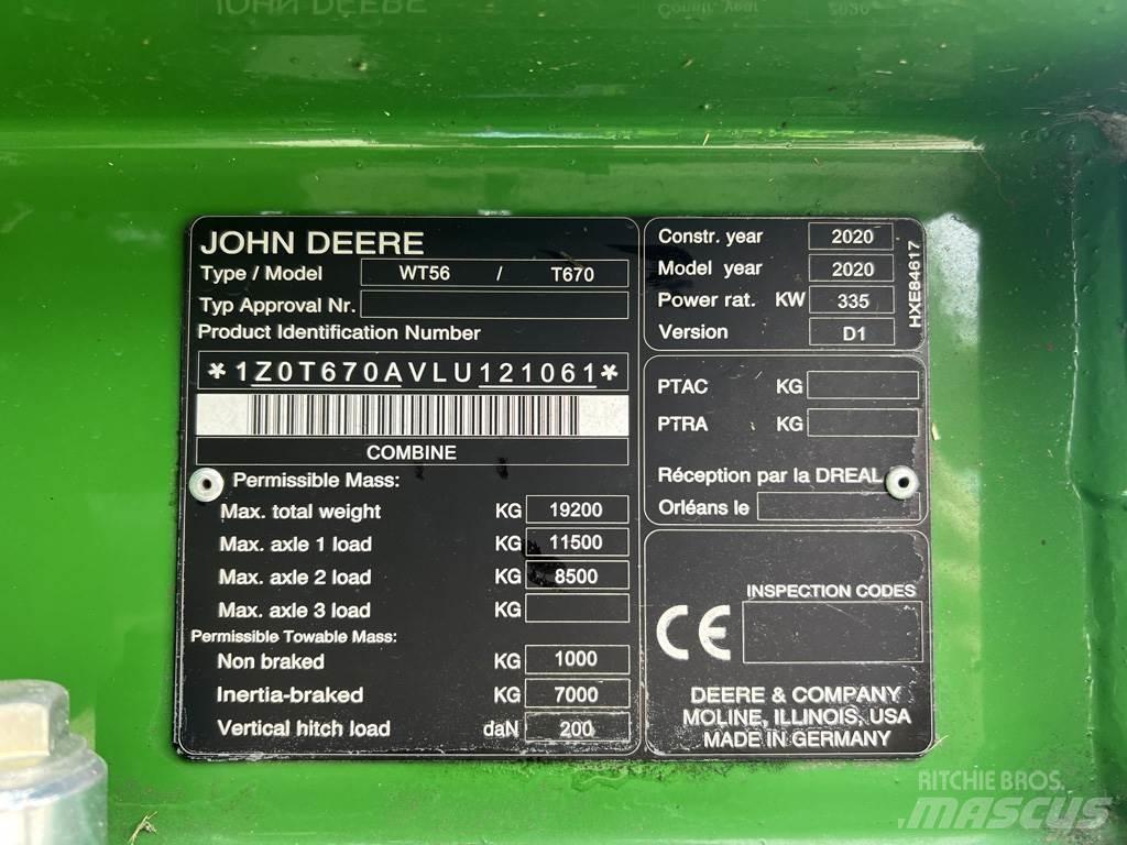 John Deere T670I Skördetröskor