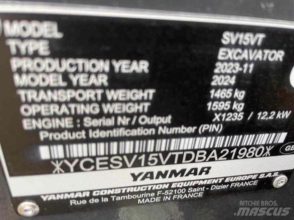 Yanmar SV15VT Midigrävmaskiner 7t - 12t