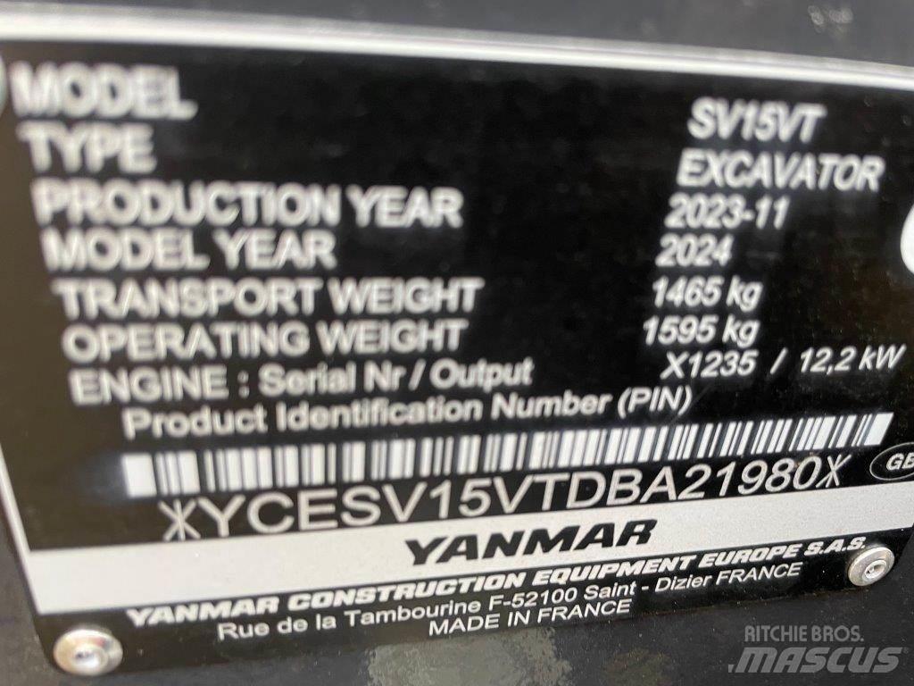 Yanmar SV15VT Midigrävmaskiner 7t - 12t