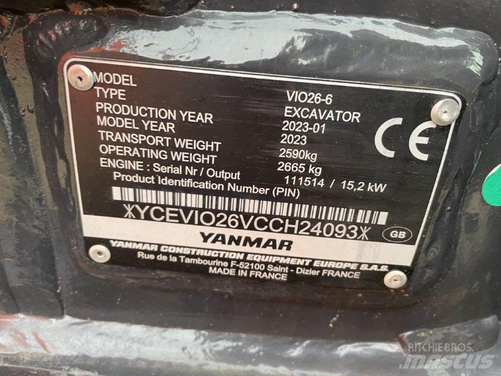 Yanmar VIO26-6 Midigrävmaskiner 7t - 12t