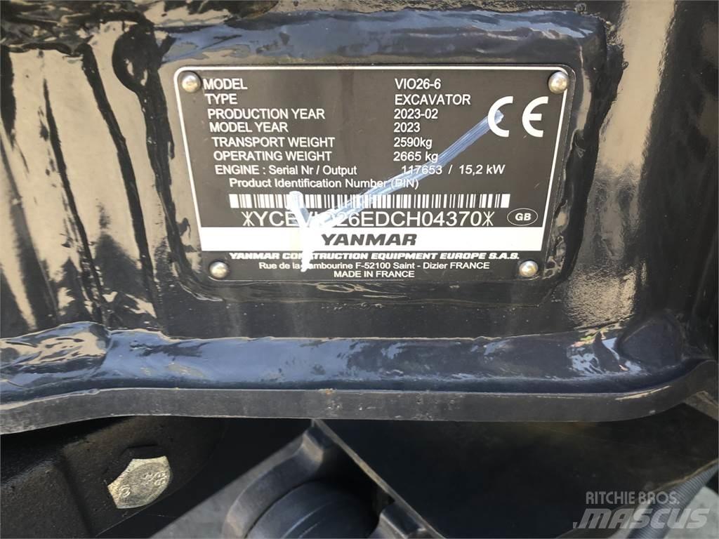 Yanmar VIO26-6 Midigrävmaskiner 7t - 12t