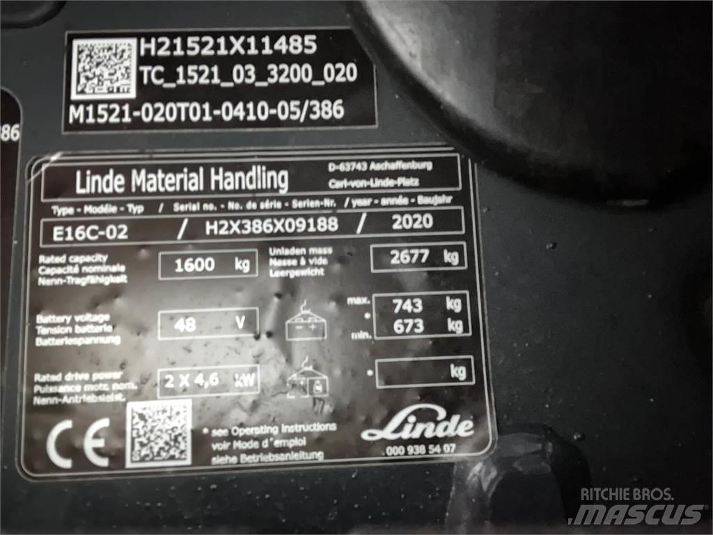 Linde E16C Elmotviktstruckar