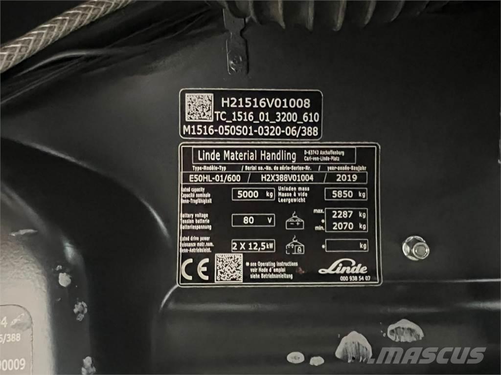 Linde E 50HL-01 Elmotviktstruckar