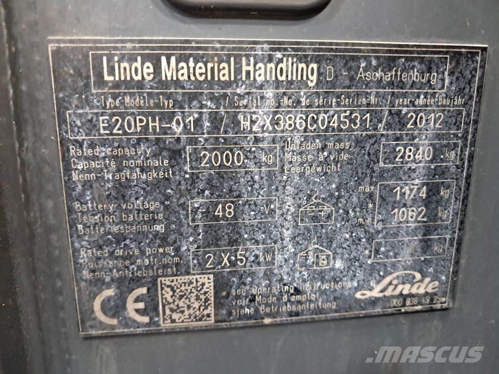 Linde E20PH-01 Elmotviktstruckar