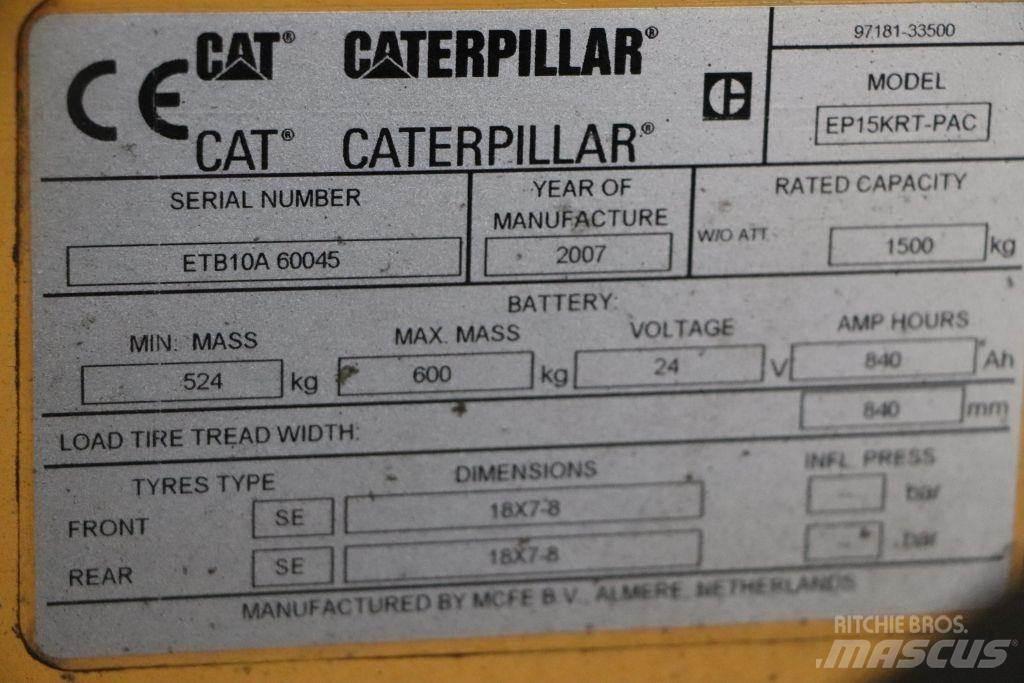 CAT EP15KRT-PAC Elmotviktstruckar