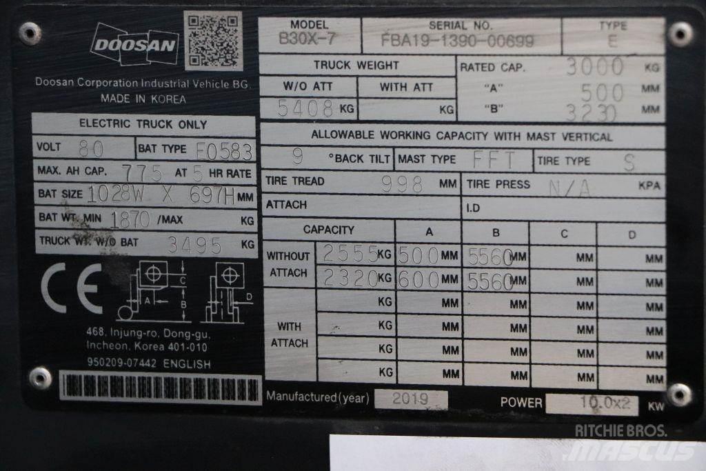 Doosan B30X-7 Elmotviktstruckar