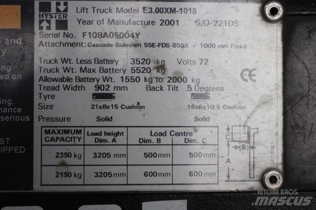 Hyster E3.00XM Elmotviktstruckar