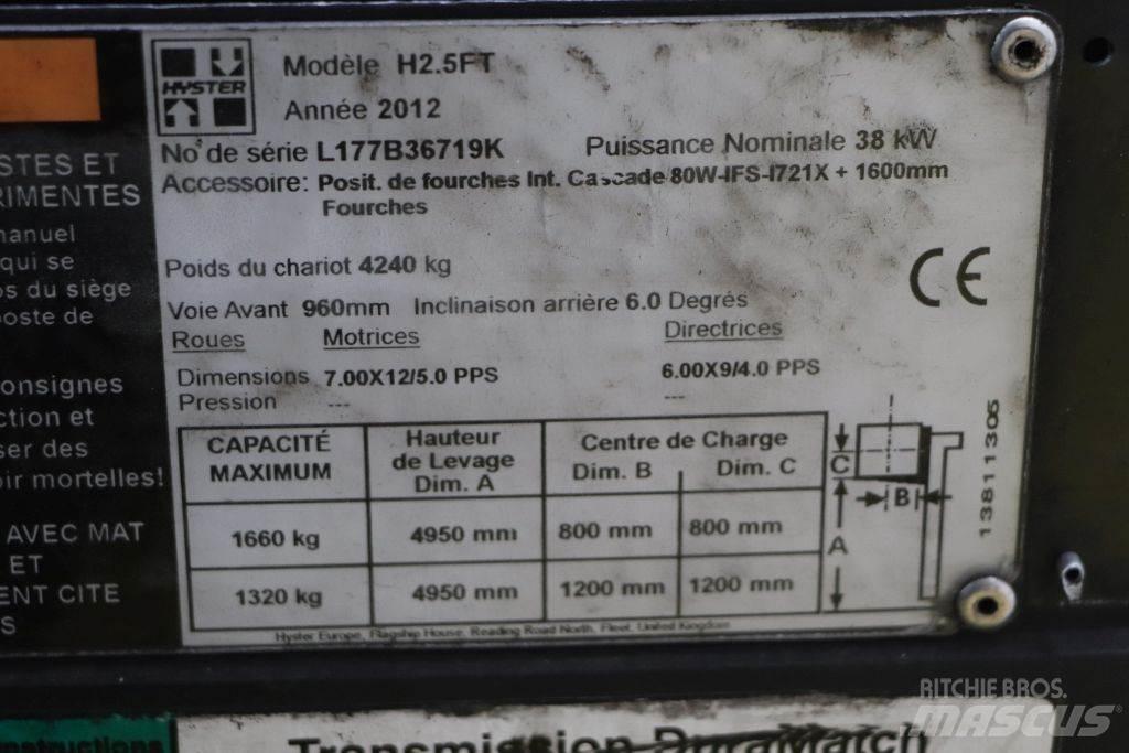 Hyster H2.5FT Gasolmotviktstruckar