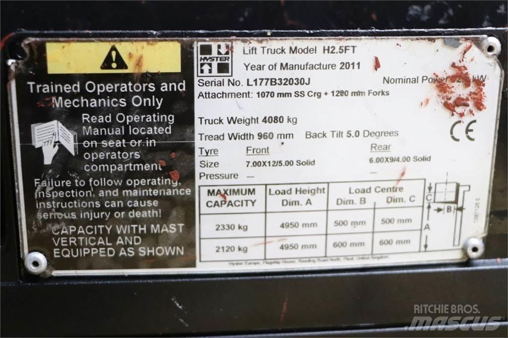 Hyster H2.5FT Gasolmotviktstruckar