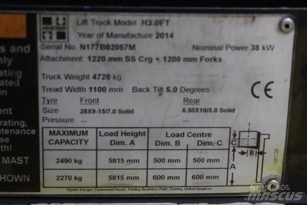 Hyster H3.0FT Gasolmotviktstruckar