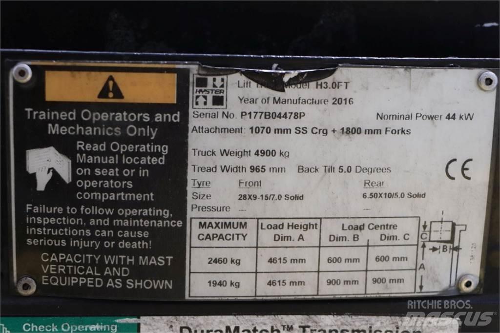 Hyster H3.0FT Gasolmotviktstruckar