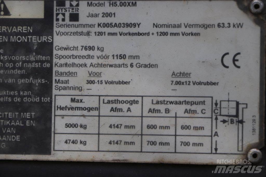 Hyster H5.00XM Gasolmotviktstruckar