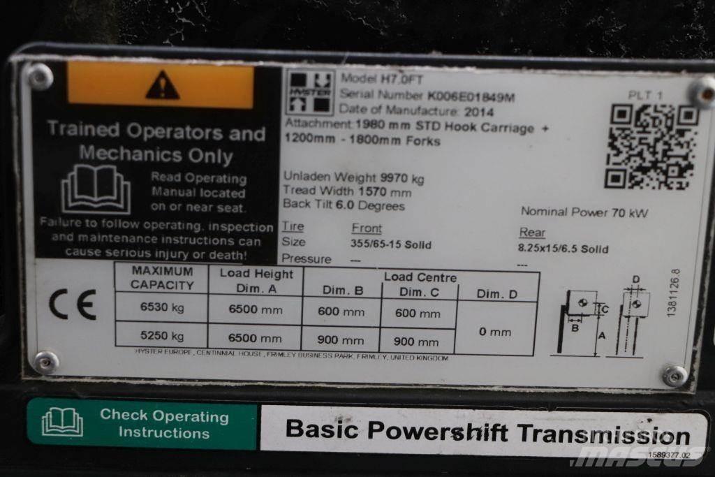 Hyster H7.0FT Dieselmotviktstruckar